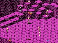 une photo d'Ã©cran de Snake Rattle n Roll sur Nintendo Nes